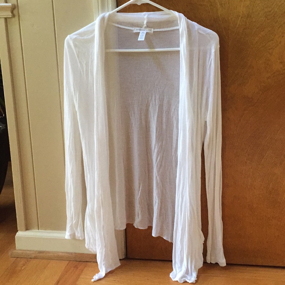 Ambiance Apparel White Cardigan Medium